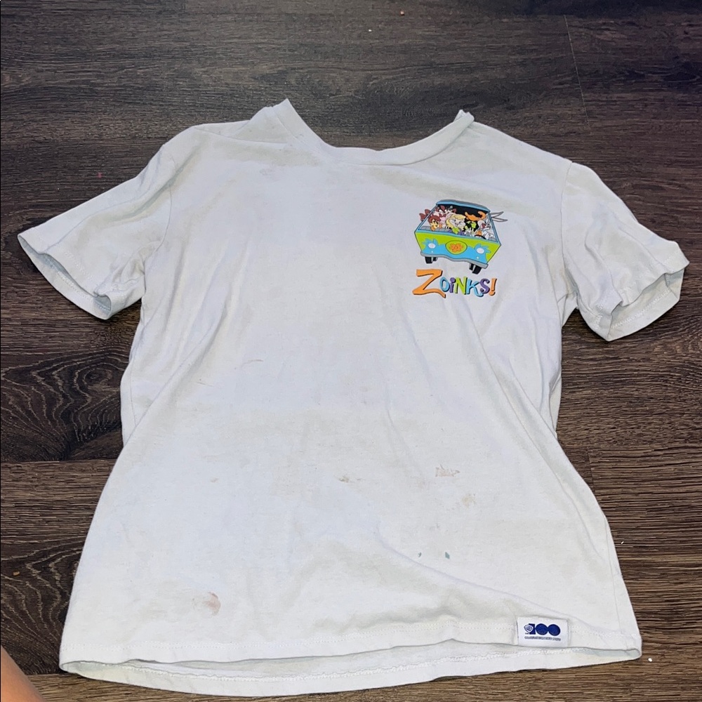 Kids White Graphic T-Shirt